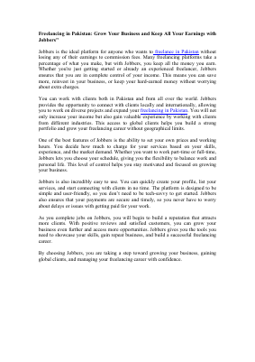 "How Jobbers Can Help You Grow Your Freelancing Business in Pakistan